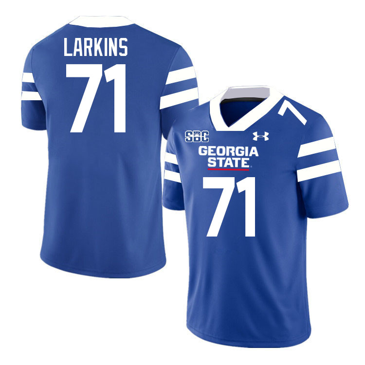 Georgia State Panthers #71 Will Larkins College Football Jerseys Stitched-Blue